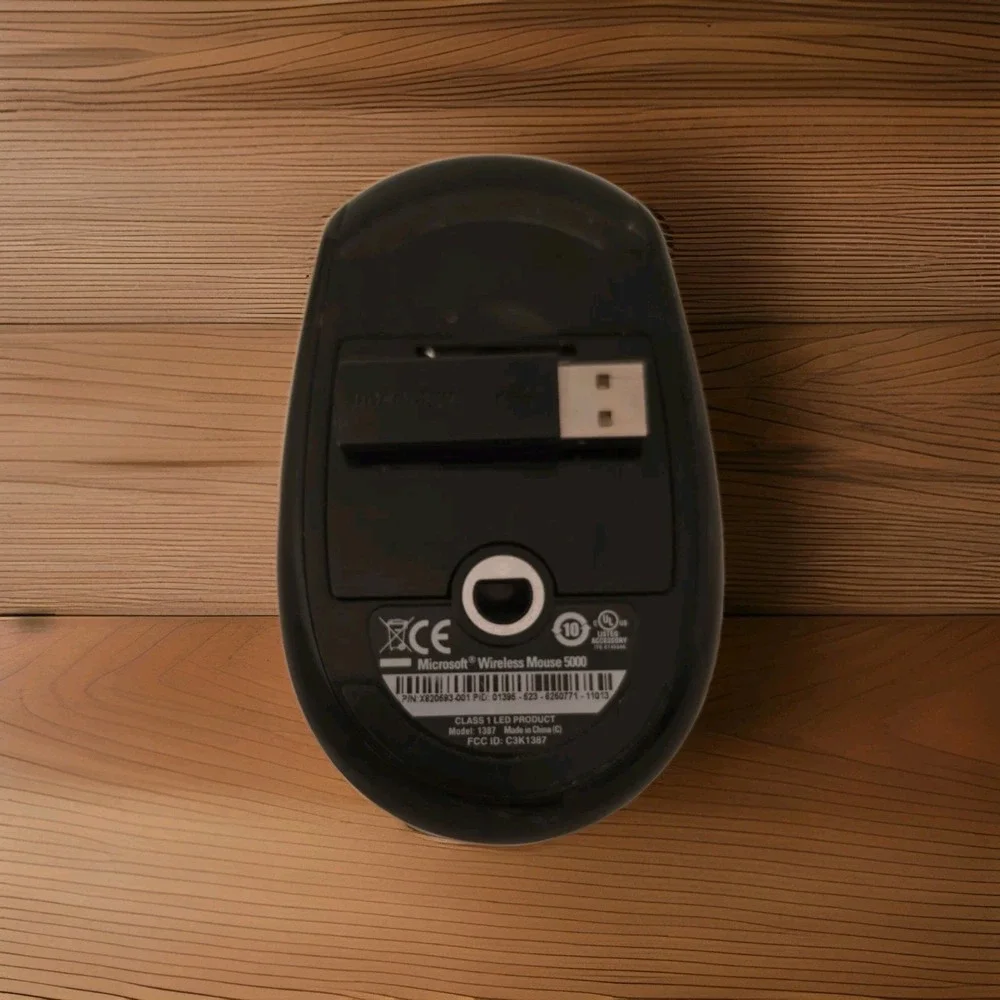 Microsoft Wireless Mouse 5000 with Dongle Model 1387 Tested & Works